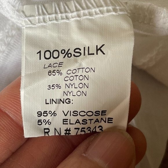 BOHO Bellambra Embroidered White Women's Silk Top Blouse Bell Sleeve (Size M) - Picture 6 of 12